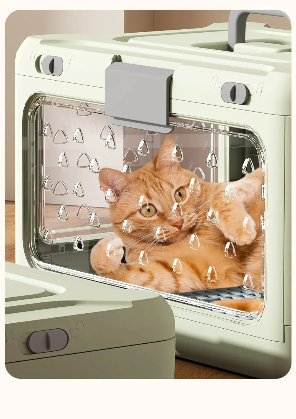 Portable Cat Carrier Pet Airline Crat Foldable Cat Kennel Dog Suitcase Outdoor Car Carry Box Dog Crate for Small Dog Pet Carrier