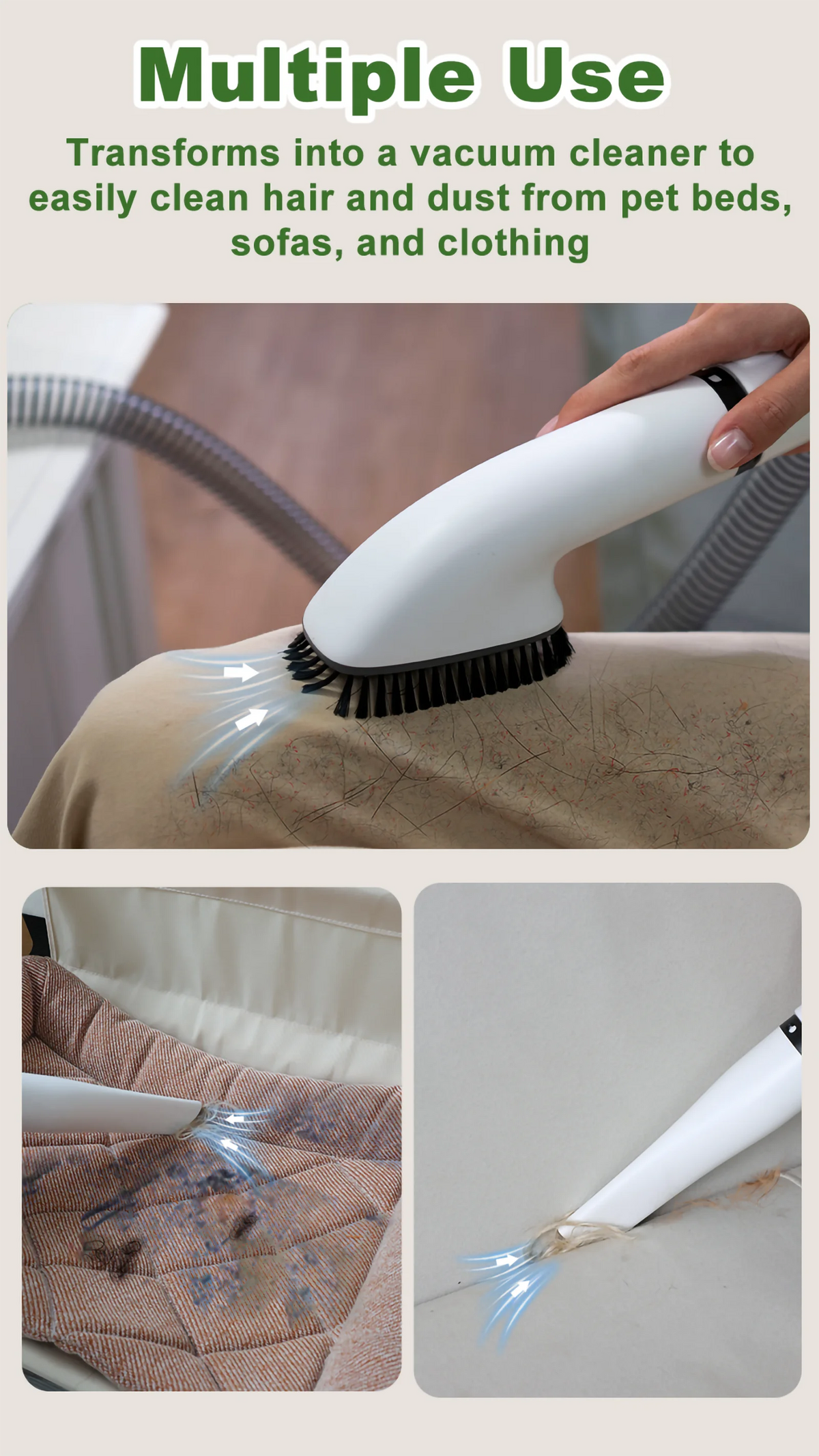 5-in-1 Pet Grooming Kit Professional Dog Hair Clipper Vacuum Dryer Low Noise Pet Grooming Trimmer Set with Multi Tools Professional Pet Grooming Vacuum Kit for Dogs Cats Hair Shedding Cleaning