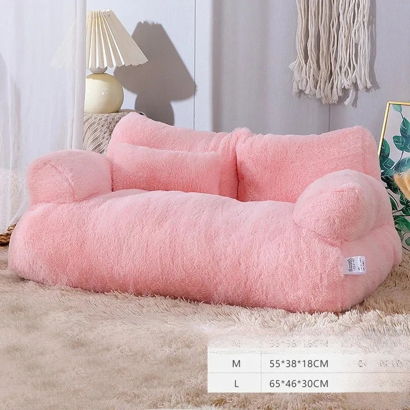 Luxury Cat Bed Super Soft Warm Pet Sofa Detachable Washable Non-slip for Small Medium Dogs Comfortable Sleep Pets Beds Supplies