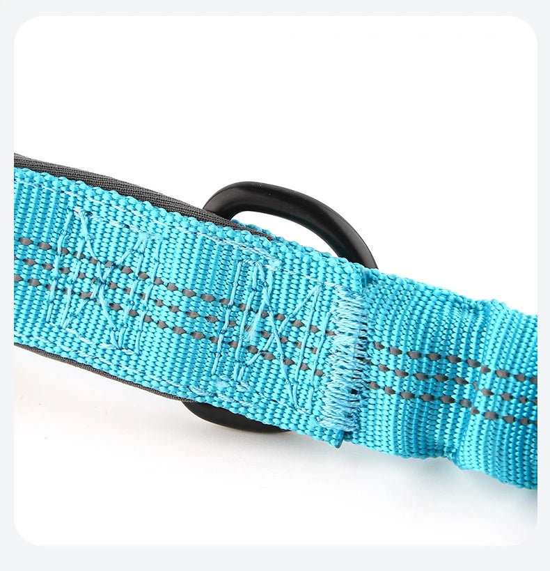 High Elasticity Double Handle Dog Tactical Leash Explosion-proof No Tangle Outdoor Training Walking Nylon Dog Leashes Dogs Items