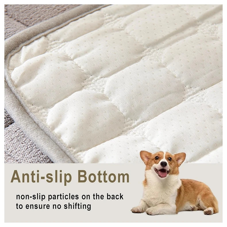 Soft Flannel Sofa Cover Non-Slip Quilted Furniture Protector Cushion for Living Room Couch Cover Warm Sofa Towel 1 Seat Pad
