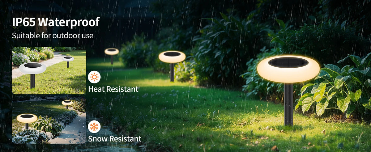 intelamp Colorful 2 Pack 6 Pack Outdoor Solar Light Lawn Pathway Garden Light Dusk to Dawn For Landscape Walkway Patio Yard Lawn