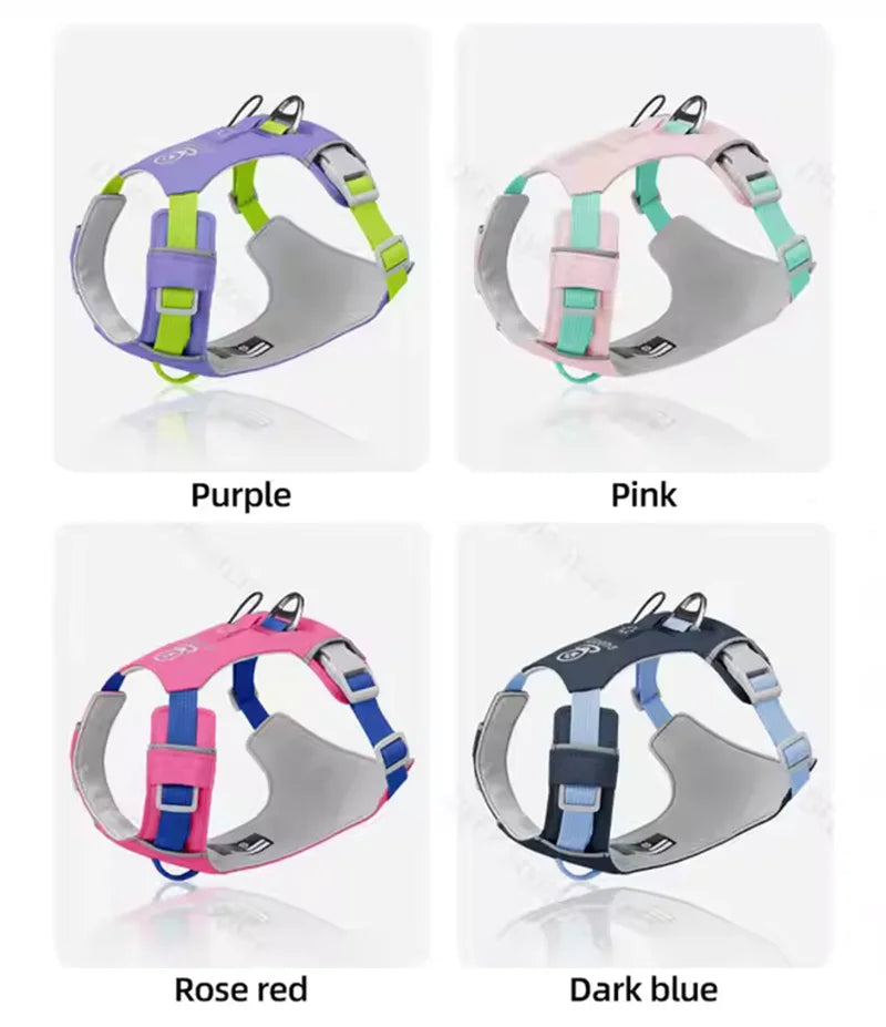 Pet Dog Harness Light Weight Reflective Dog Cat Chest Strap Belt  No Pull Soft Harness Vest Adjustable Outdoor Pets Harness