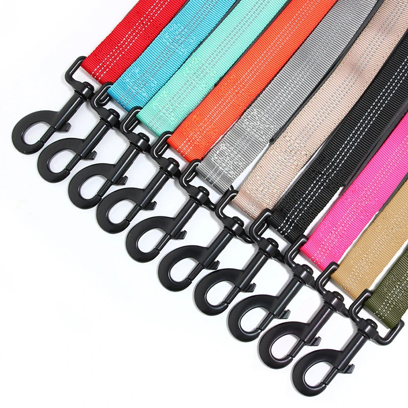 High Elasticity Double Handle Dog Tactical Leash Explosion-proof No Tangle Outdoor Training Walking Nylon Dog Leashes Dogs Items