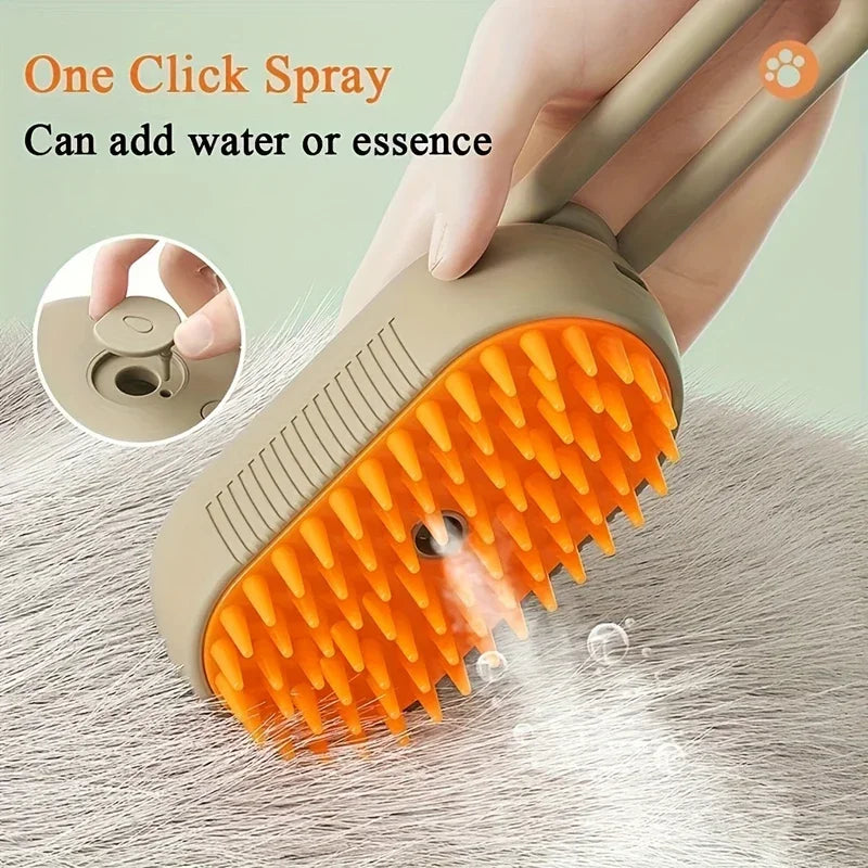 Pet Steam Brush Cat Dog Cleaning Steamy Spray Massage Beauty Comb 3 in 1 Hair Removal Grooming Supplies Pets Accessories