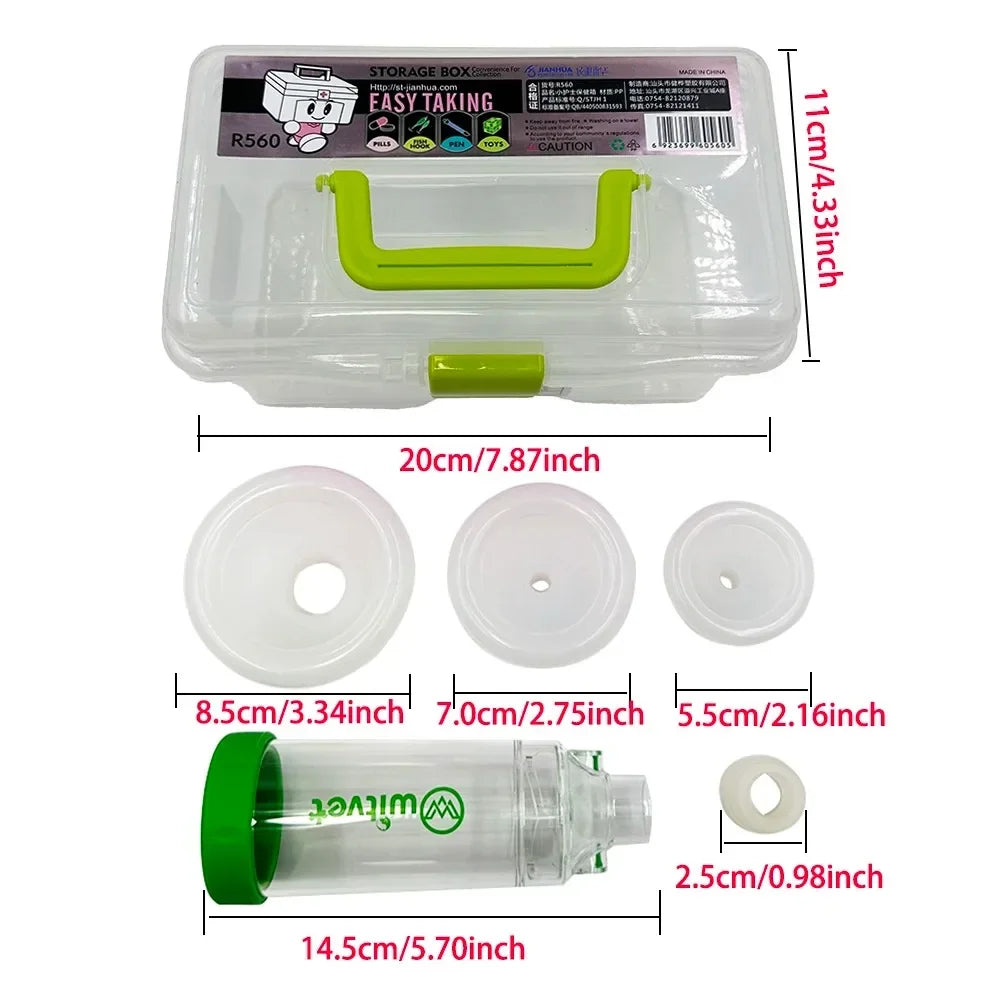 New Pet Feline Cat Dog Aerosol Storage Spacer Assist Inhalation Pump Nebulizer Manual Plastic Silicon Mask Animal