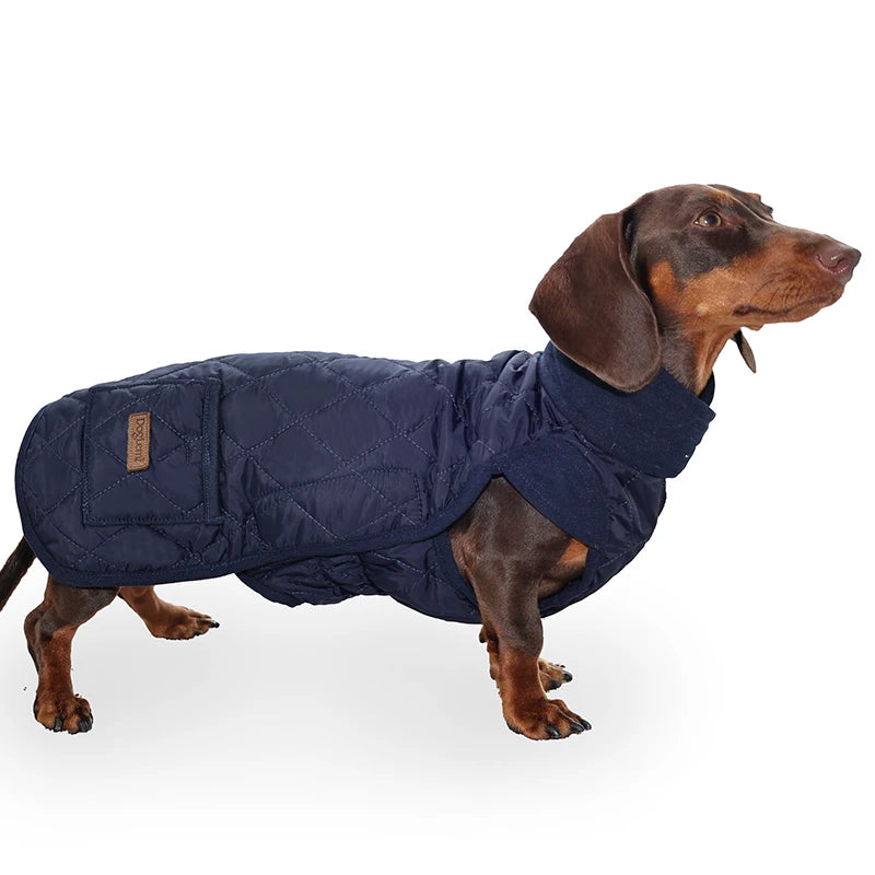 Winter Dog Coat for Dachshund Water Repellent Warm Dog Jacekt for Small Short-Leg Dogs Diamond Quilted Windproof Dog Clothing