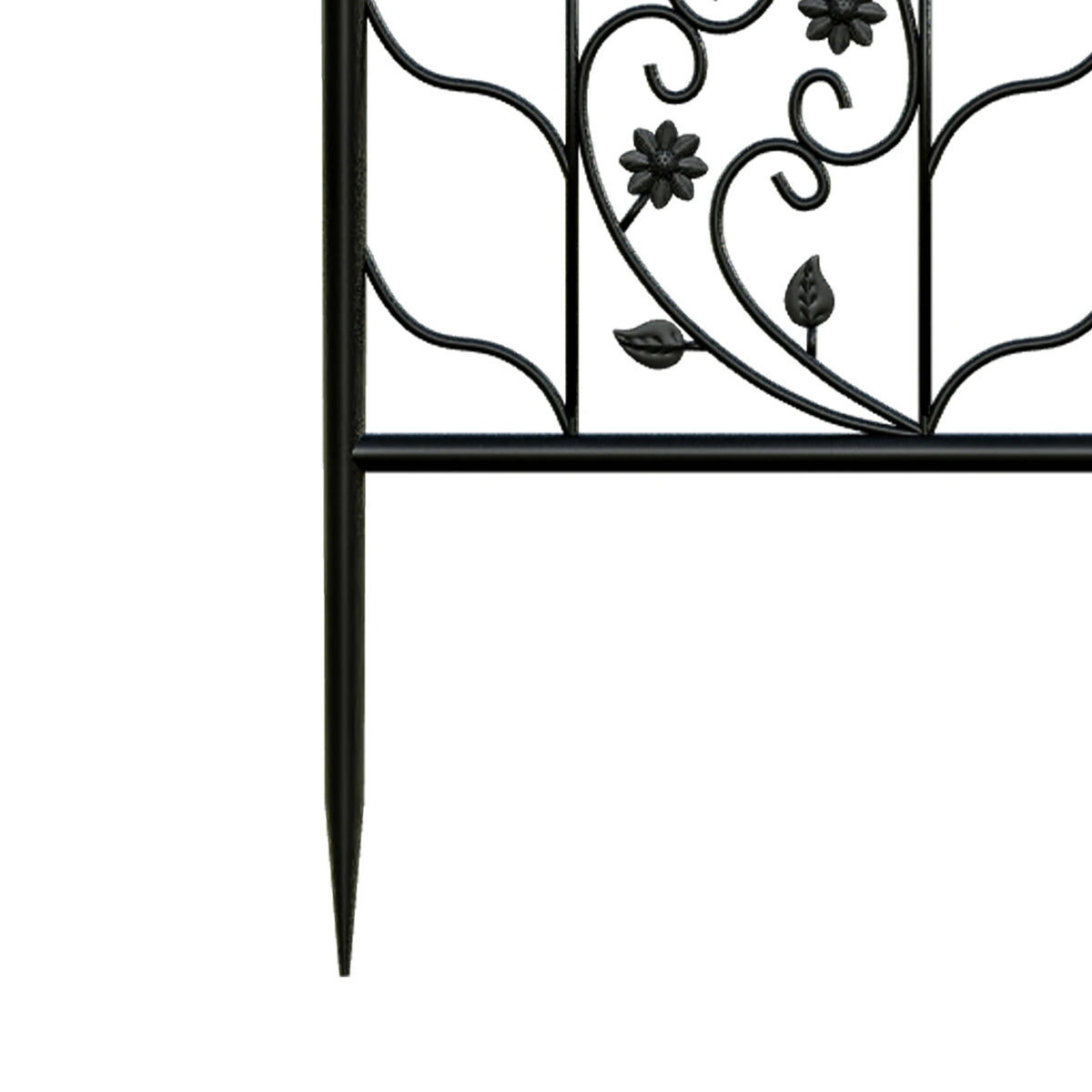 71 inch Garden Trellis Decorative Outdoor Tall Metal Fence Black Lattice Panel Yard Corner Décor for Climbing Plant Flower
