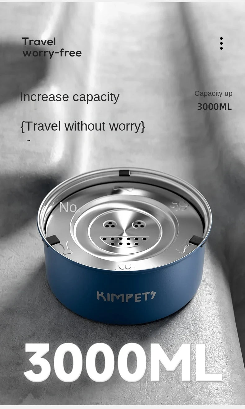 Stainless Steel Dog  Anti-tip Large Capacity Pet  Dog Rice BowL Dog Water Cat  Easy To Clean Slow Food