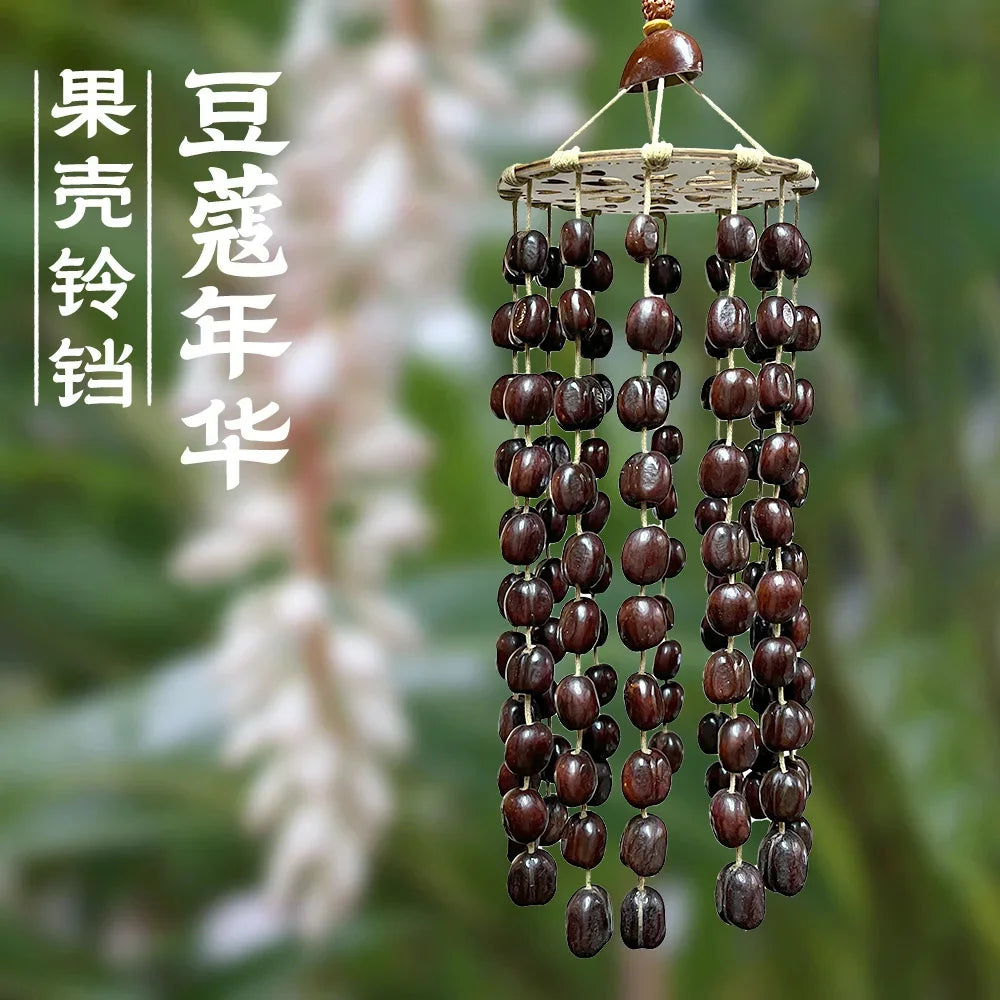 Natural Indonesian Seed Shell Hand Bell Wind Chime For Meditation Sound Therapy Yoga Altar Home Decor Boho Gift For Women