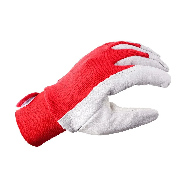 10 Pairs Leather Work Gloves For Gardening Driver Construction Work Welder Men and Women Sheepskin Working Glove