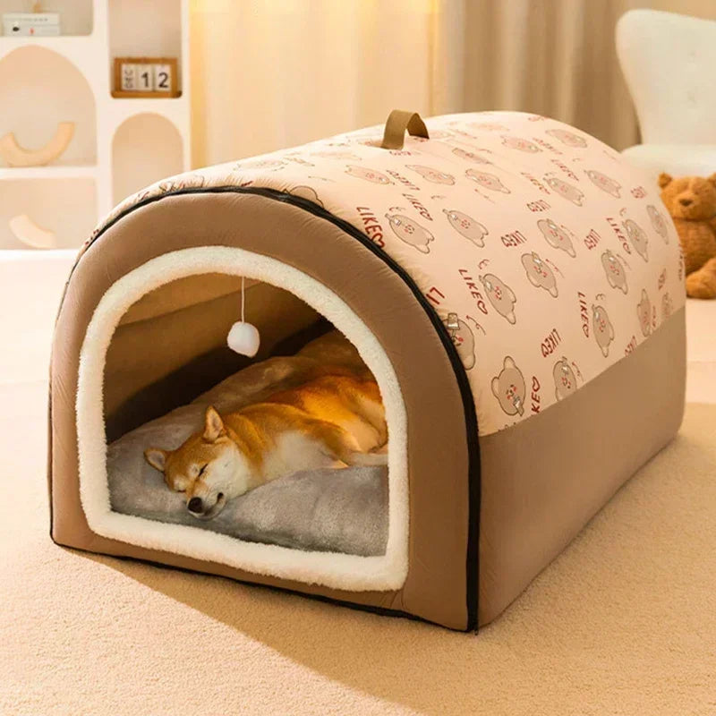 Hot Winter Warm Dog Removable Pet Dog Bed Cozy Pet Nest for Small Medium Dogs Cats Sleeping Bed Comfortable Pet House Supplies