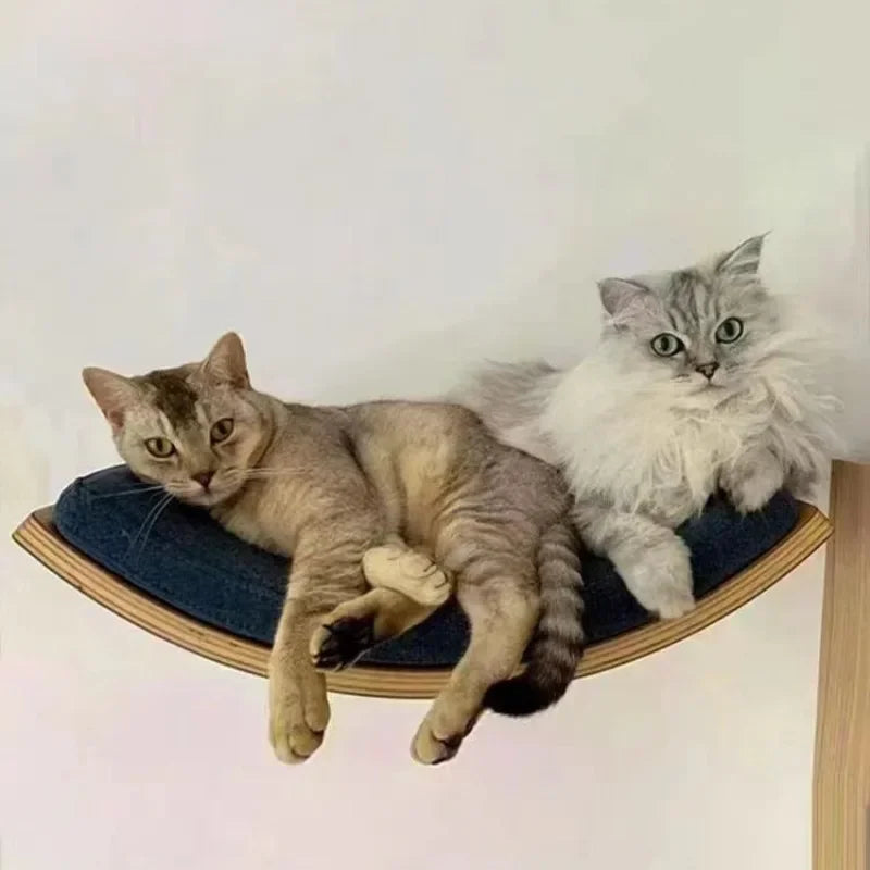 Solid Wood Cat Climbing Frame Wall Hanging Cats Nest Cat Tree Jumping Platform Not Easily Deformed Pet Furniture Products