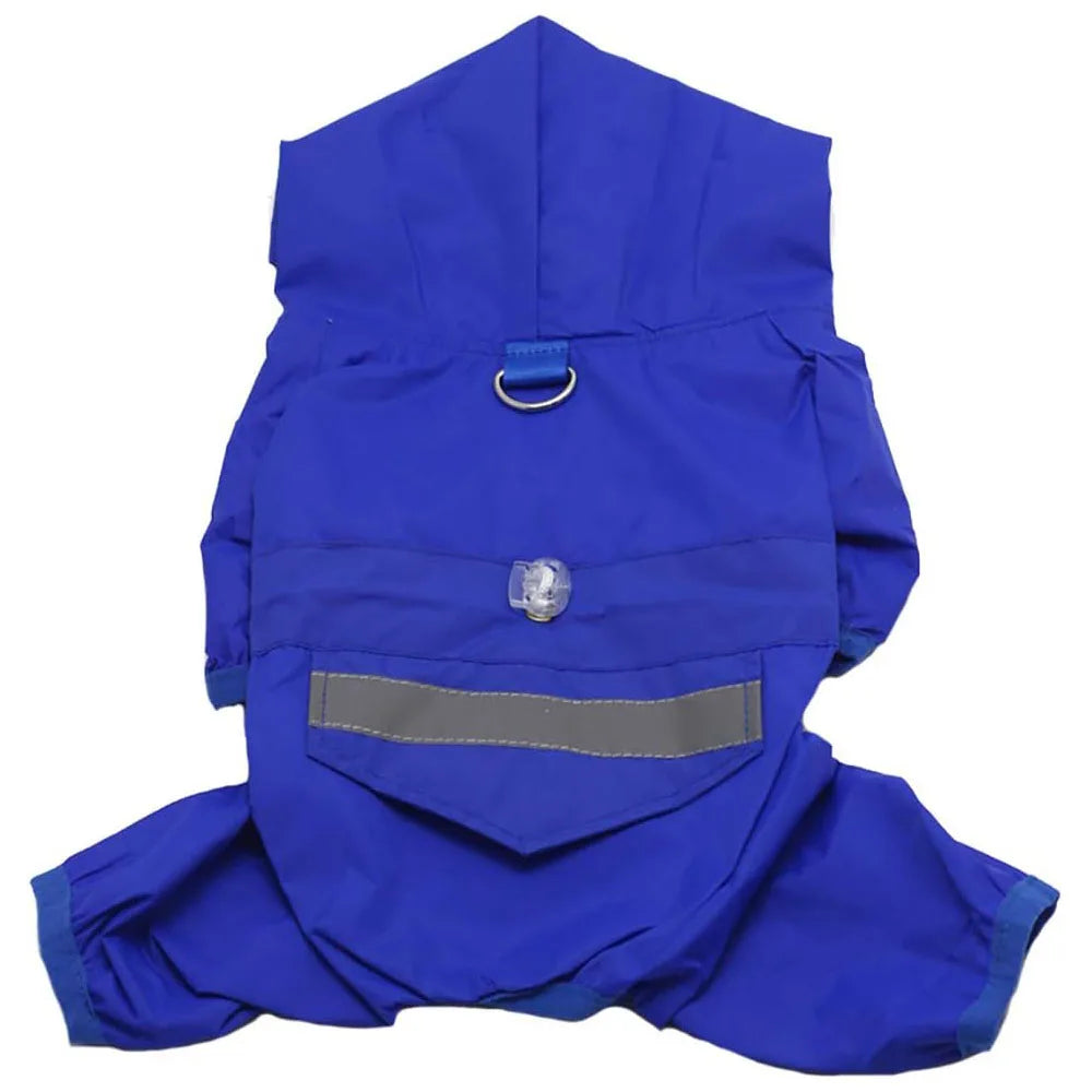 Dog Raincoat Waterproof Puppy Clothes Breathable Pet Raincoat Hooded Rain Jacket with D-ring For Small Dogs Outdoor Pet Supplies