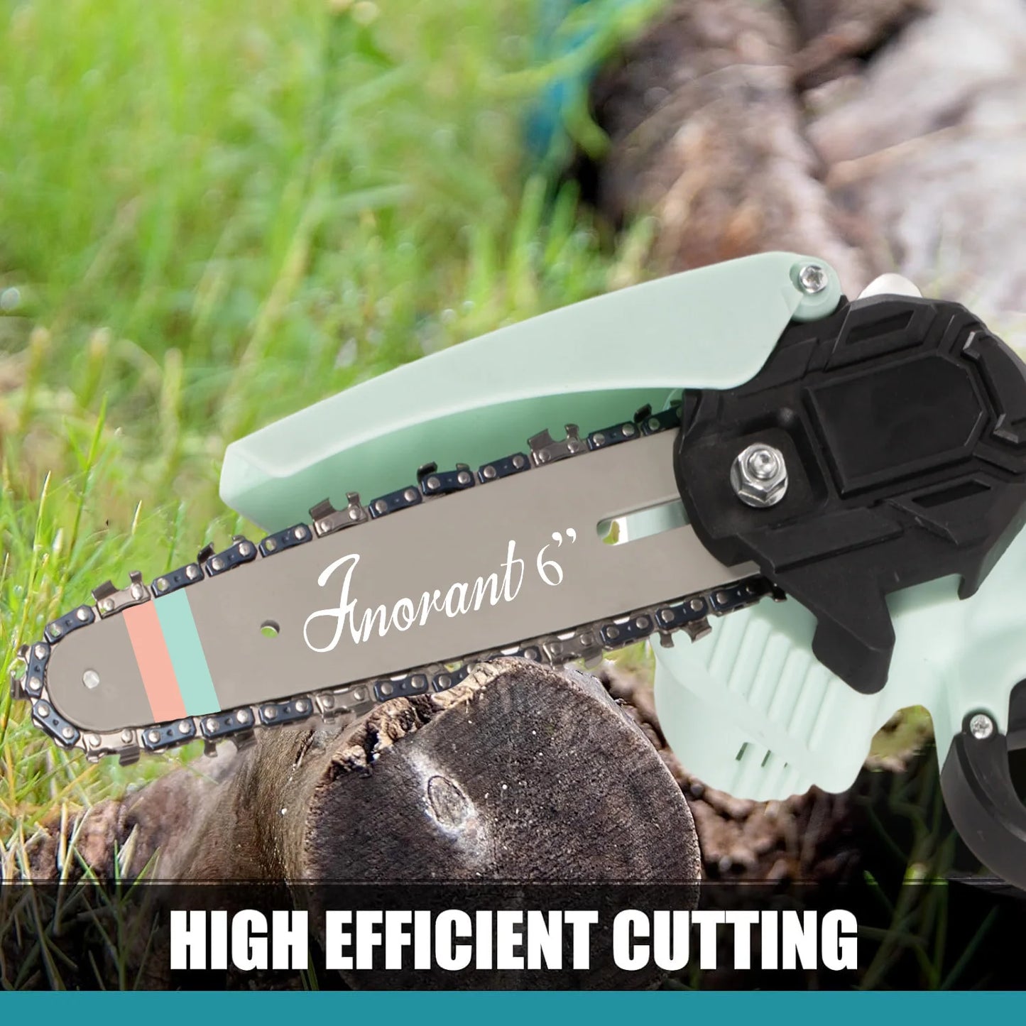 Mini Chainsaw Cordless Electric Chain Saws with 2 Batteries Powered, Super Handheld Portable Saws For Tree Cutting and Courtyard