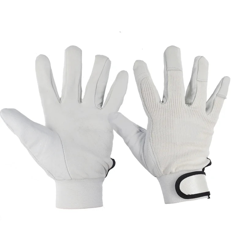 10 Pairs Leather Work Gloves For Men and Women Gardening Driver Construction Welder Sheepskin Working Glove