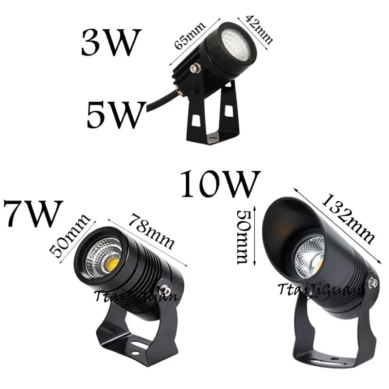Dimmable Waterproof Landscape led Lawn light 12V 110V 220V Landscape Spot Light IP65 outdoor led light 3W 5W 7W 10W garden lamp
