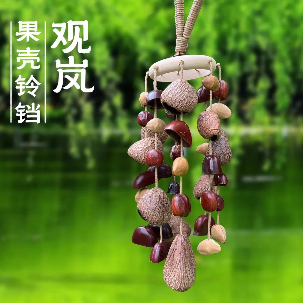 Natural Indonesian Seed Shell Hand Bell Wind Chime For Meditation Sound Therapy Yoga Altar Home Decor Boho Gift For Women