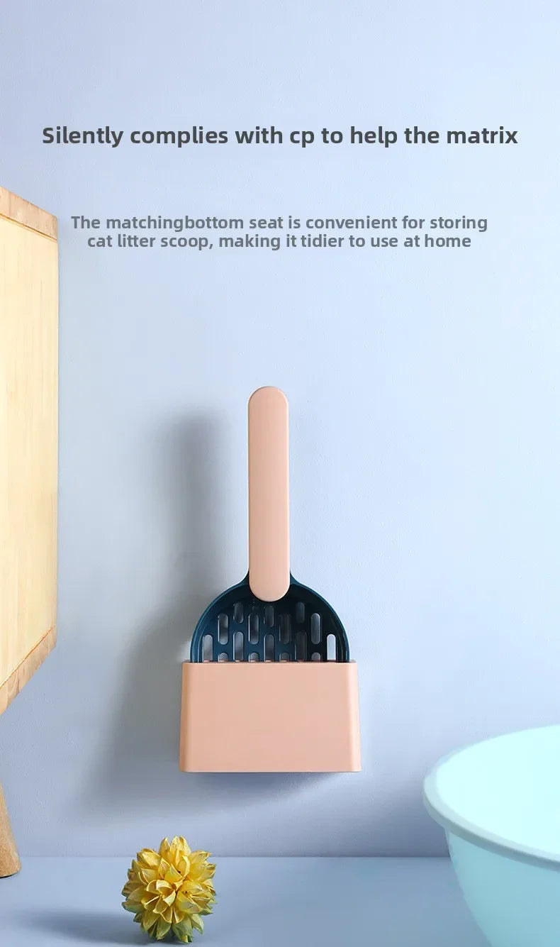 Pet litter scoop set specialized cat litter filter matching base fine hole cat scoop cleaning pet supplies
