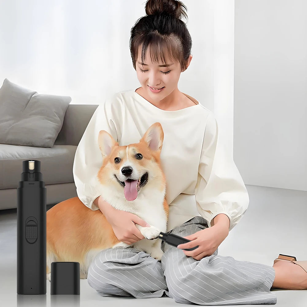 Electric Pet Nail Grinder Painless Paws Grooming and Smoothing Cat Nail Grinder 2-Speed for Small Medium Large Dogs Cats