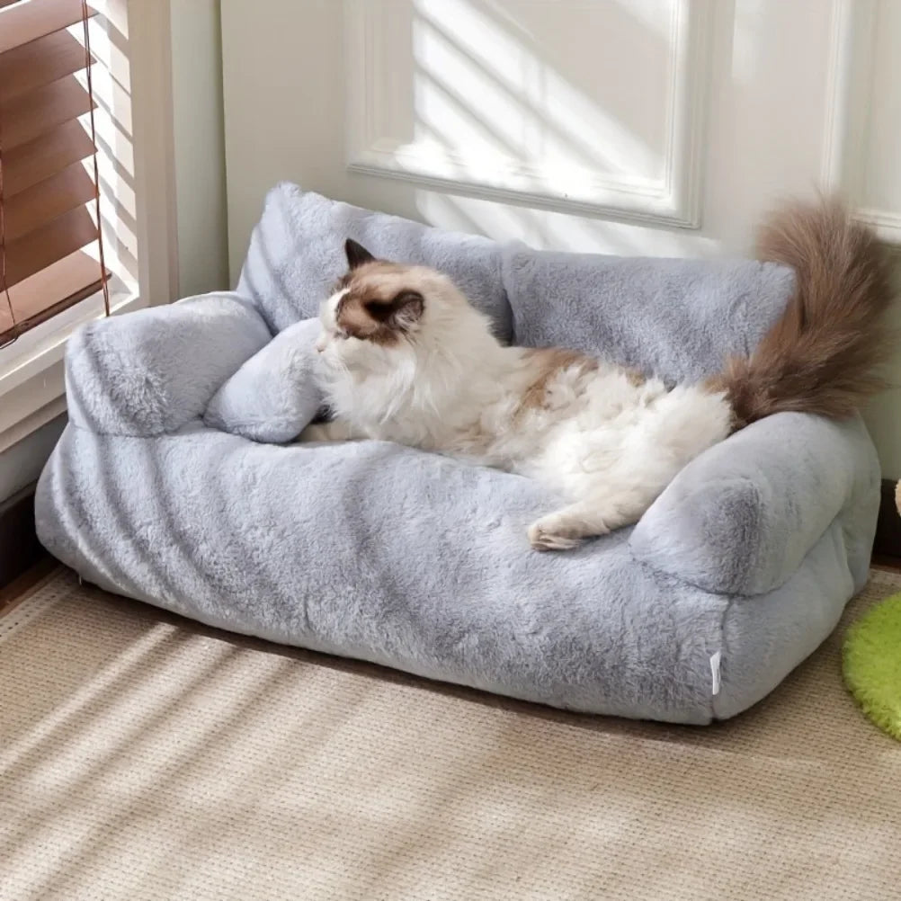 Luxury Cat Bed Super Soft Warm Pet Sofa Detachable Washable Non-slip for Small Medium Dogs Comfortable Sleep Pets Beds Supplies