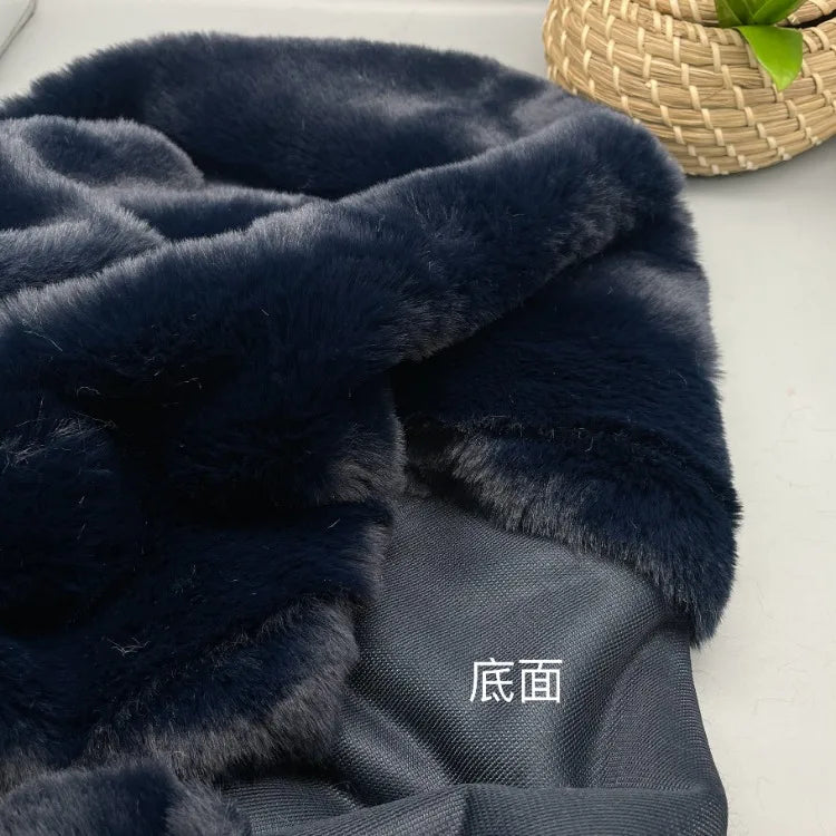 2cm Thick Imitation Otter Rabbit Long Plush Fabric for Encryption Doll Hair Counter Display Background Soft Cloth Sew Material