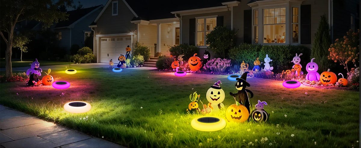 intelamp Colorful 2 Pack 6 Pack Outdoor Solar Light Lawn Pathway Garden Light Dusk to Dawn For Landscape Walkway Patio Yard Lawn
