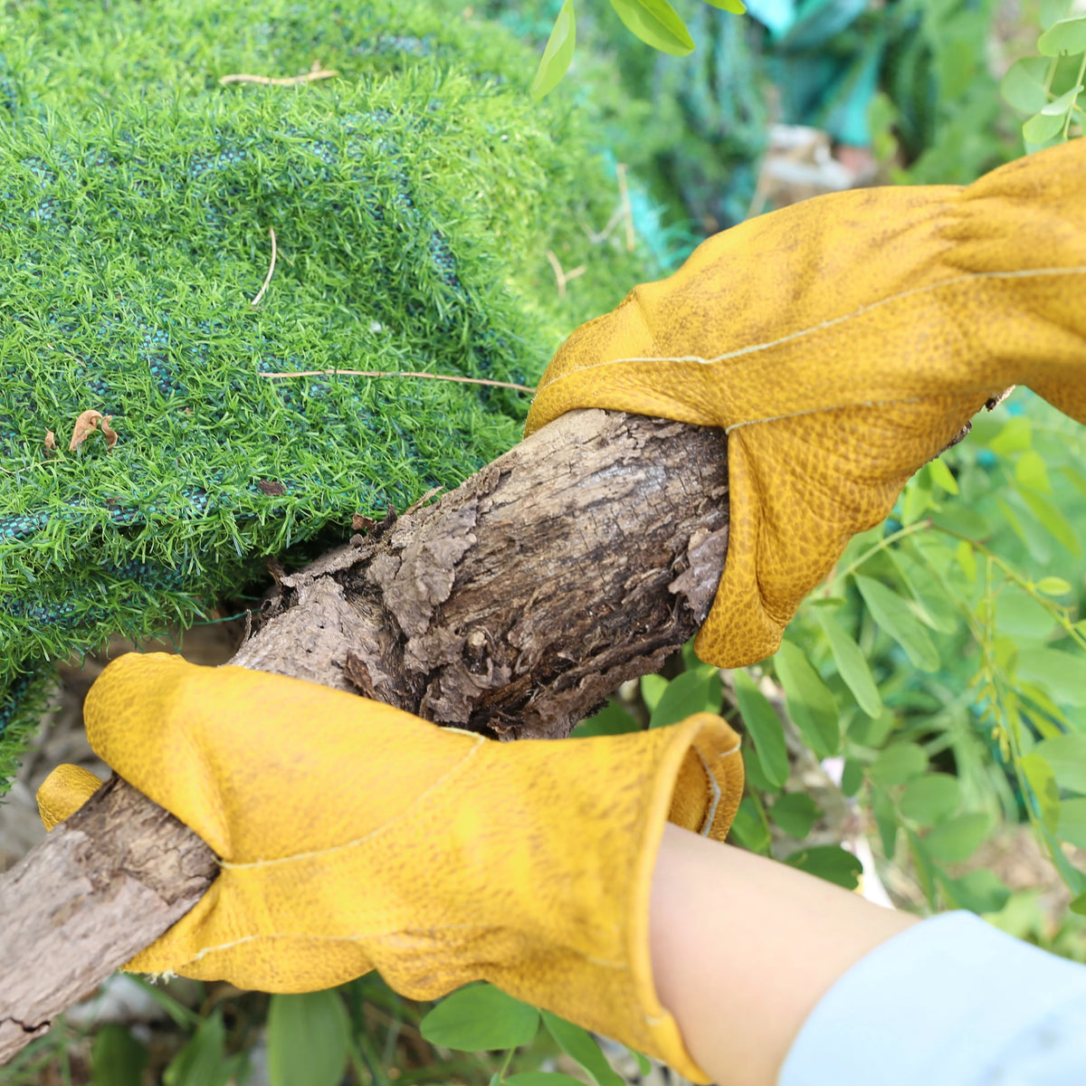 Leather Working Gloves for Gardening,Thornproof Gardening Gloves for Men and Women,Heavy Duty Leather Work Gloves Men