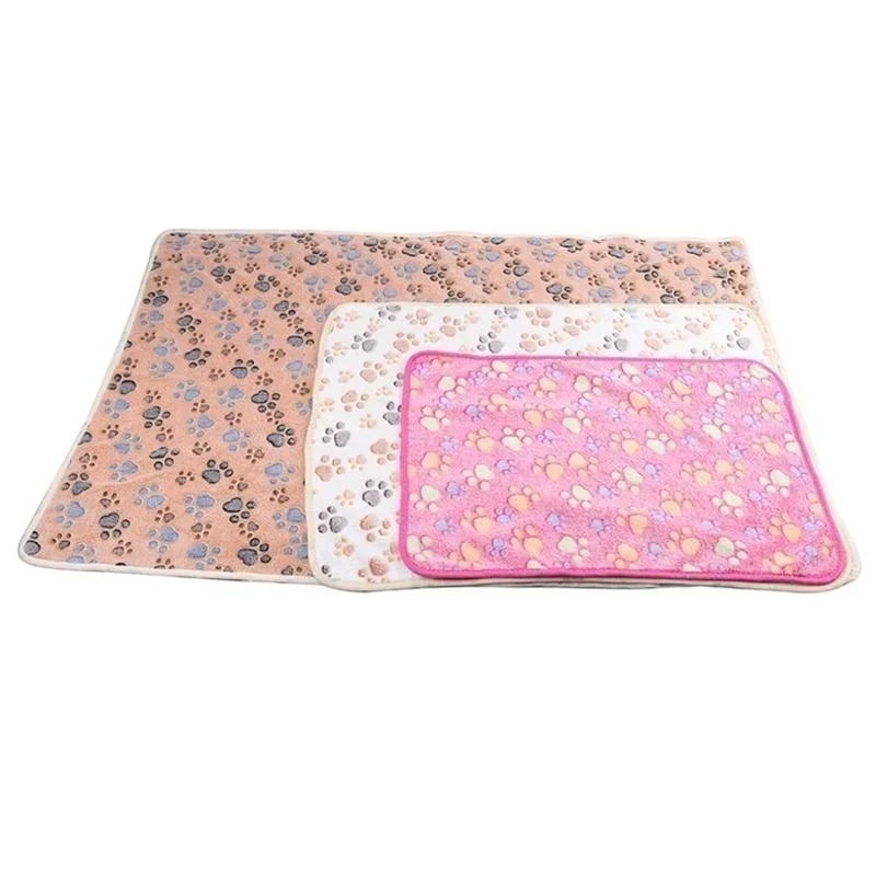 Dog Blankets Cat Soft Fluffy Fleece Pet Blanket Warm Cute Print Design Puppy Kitten Doggy Paw Small