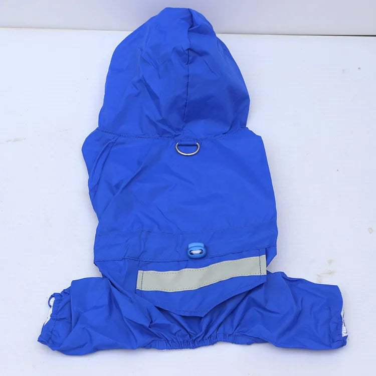 Dog Raincoat Waterproof Puppy Clothes Breathable Pet Raincoat Hooded Rain Jacket with D-ring For Small Dogs Outdoor Pet Supplies