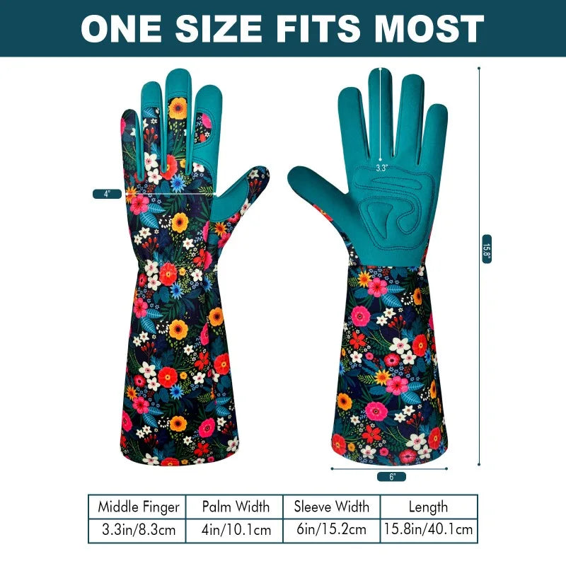 New Garden Gardening Gloves for Women's Courtyard Care Gloves Durable, Cut Resistant, and Puncture Resistant Long Arm Protection
