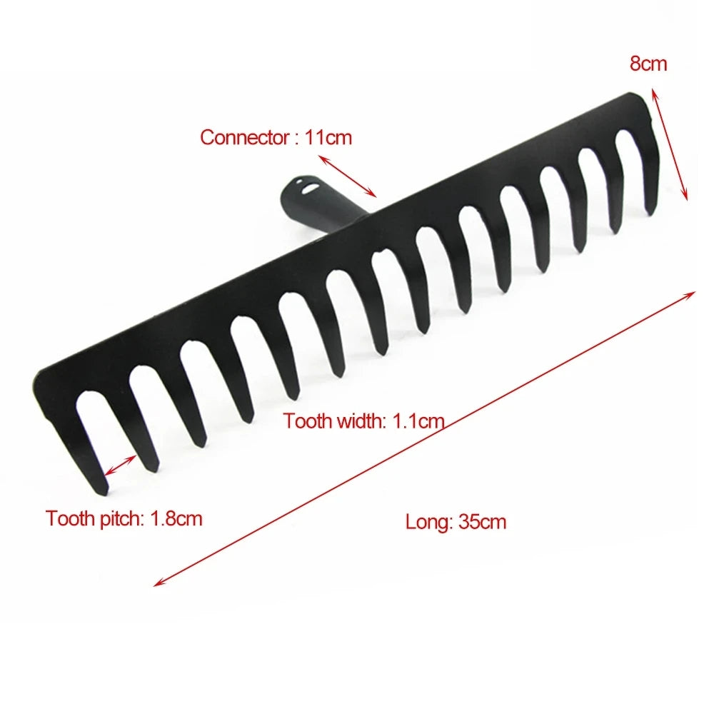 Farming Rake Stainless Steel Rake 14-Tooth Hay Deciduous Rake Pine Soil Rake Garden Gardening Tools Agricultural Farm Tools jardineria herramienta rastrillo jardin garden tools jardineria herramienta
