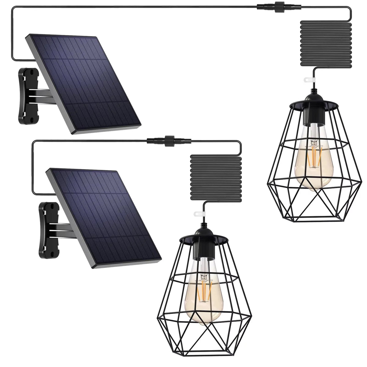 Intelamp 4000mah Solar Pendant Lights Solar Shed Hanging Lights Indoor & Outdoor Waterproof For Garden Terrace Balcony Pavilion