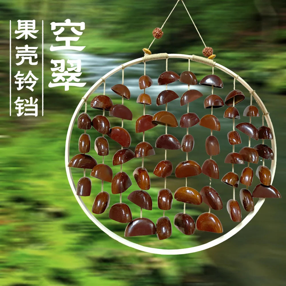 Natural Indonesian Seed Shell Hand Bell Wind Chime For Meditation Sound Therapy Yoga Altar Home Decor Boho Gift For Women