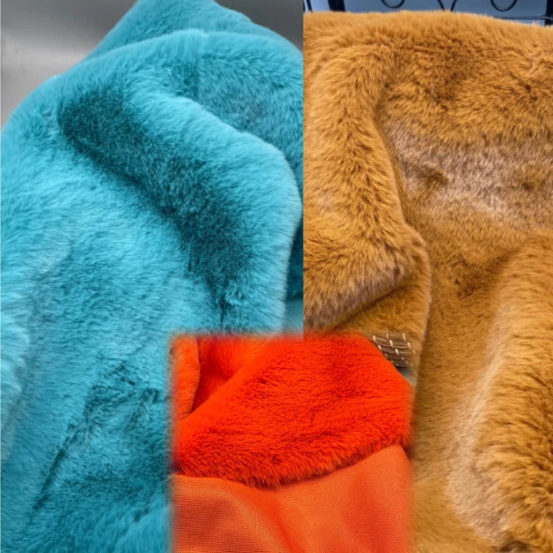 2cm Thick Imitation Otter Rabbit Long Plush Fabric for Encryption Doll Hair Counter Display Background Soft Cloth Sew Material