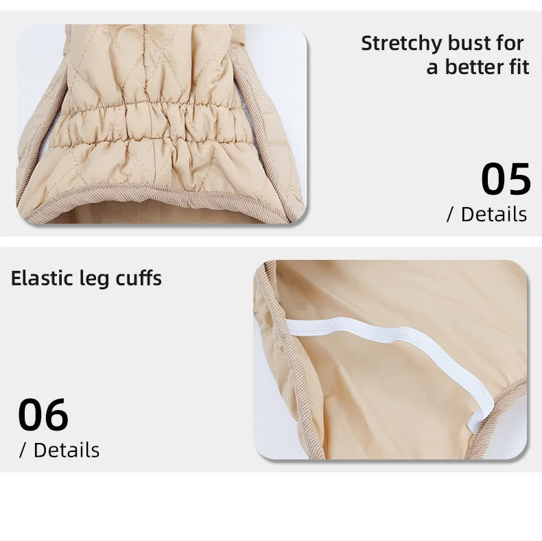 Winter Dog Coat for Dachshund Water Repellent Warm Dog Jacekt for Small Short-Leg Dogs Diamond Quilted Windproof Dog Clothing