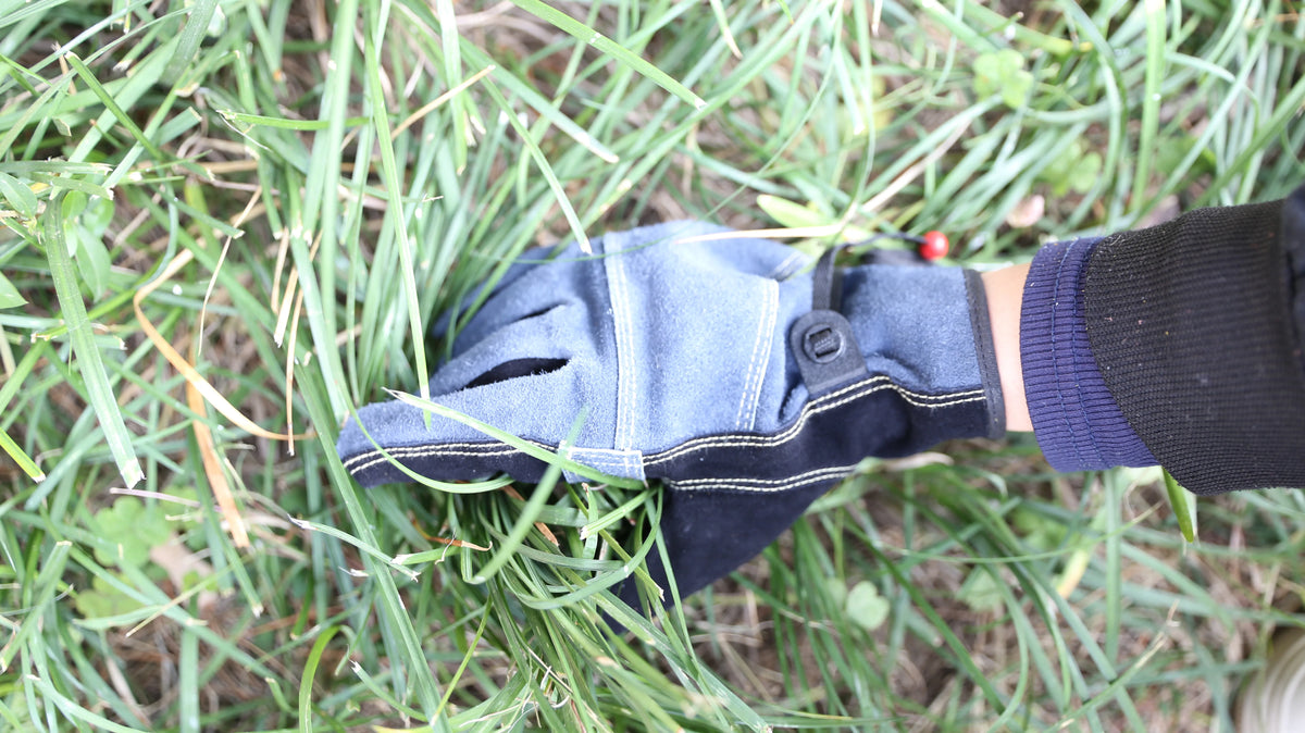 Cow Split Leather Work Gloves Adjustable Cuffs  BBQ Wear Resistant Gardening Safety Protective Gloves