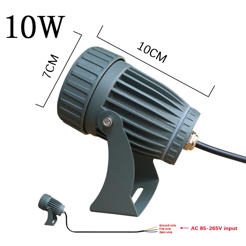 New LED Lawn Lamp COB Light 5W10W20W25W AC110V 220V Outdoor Waterproof Pathway Garden Spot Bulb Decor Landscape Lighting DC12V