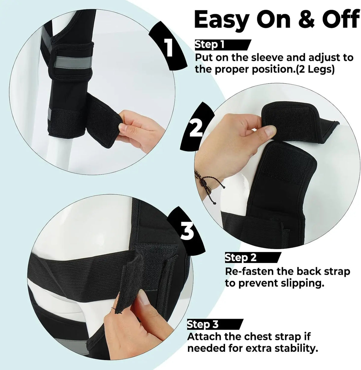 Dog Leg Brace for Front, Dogs Elbow Protector with Hook-Loop Fastening Elbow Brace for Joint Support Walking Assistance,Dropship