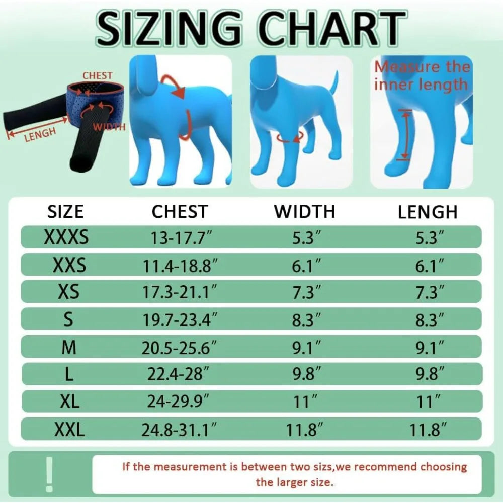 Dog Joint Protector,Front Leg Braces,Breathable Fabric Anti-chew,With Adjustable Paw Supports,Help Better Recovery ACL,XS-XXL