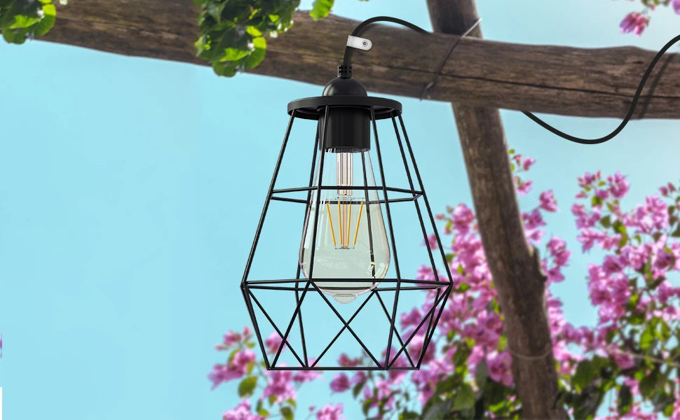 Intelamp 4000mah Solar Pendant Lights Solar Shed Hanging Lights Indoor & Outdoor Waterproof For Garden Terrace Balcony Pavilion