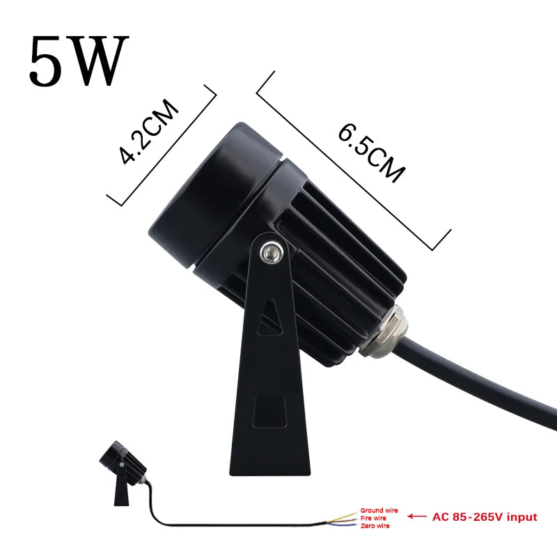 New LED Lawn Lamp COB Light 5W10W20W25W AC110V 220V Outdoor Waterproof Pathway Garden Spot Bulb Decor Landscape Lighting DC12V