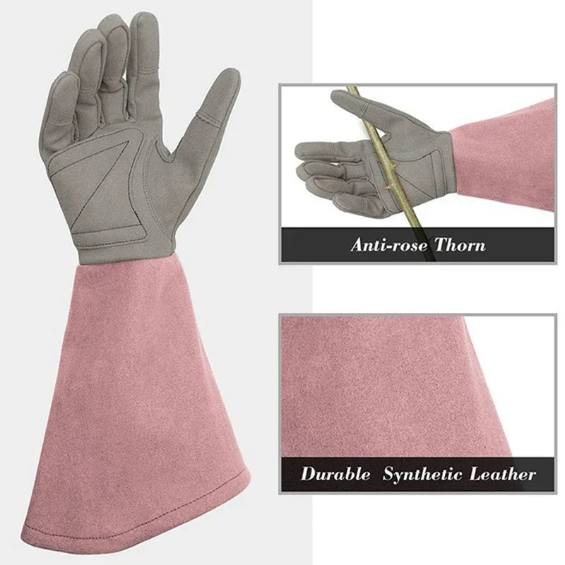 Professional Garden Rose Pruning Thorn-Proof Gloves Printed Gardening Trimming Labor Protection Long Gloves Hands Protector