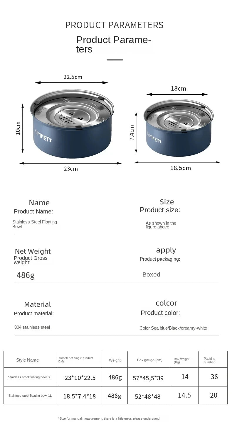 Stainless Steel Dog  Anti-tip Large Capacity Pet  Dog Rice BowL Dog Water Cat  Easy To Clean Slow Food