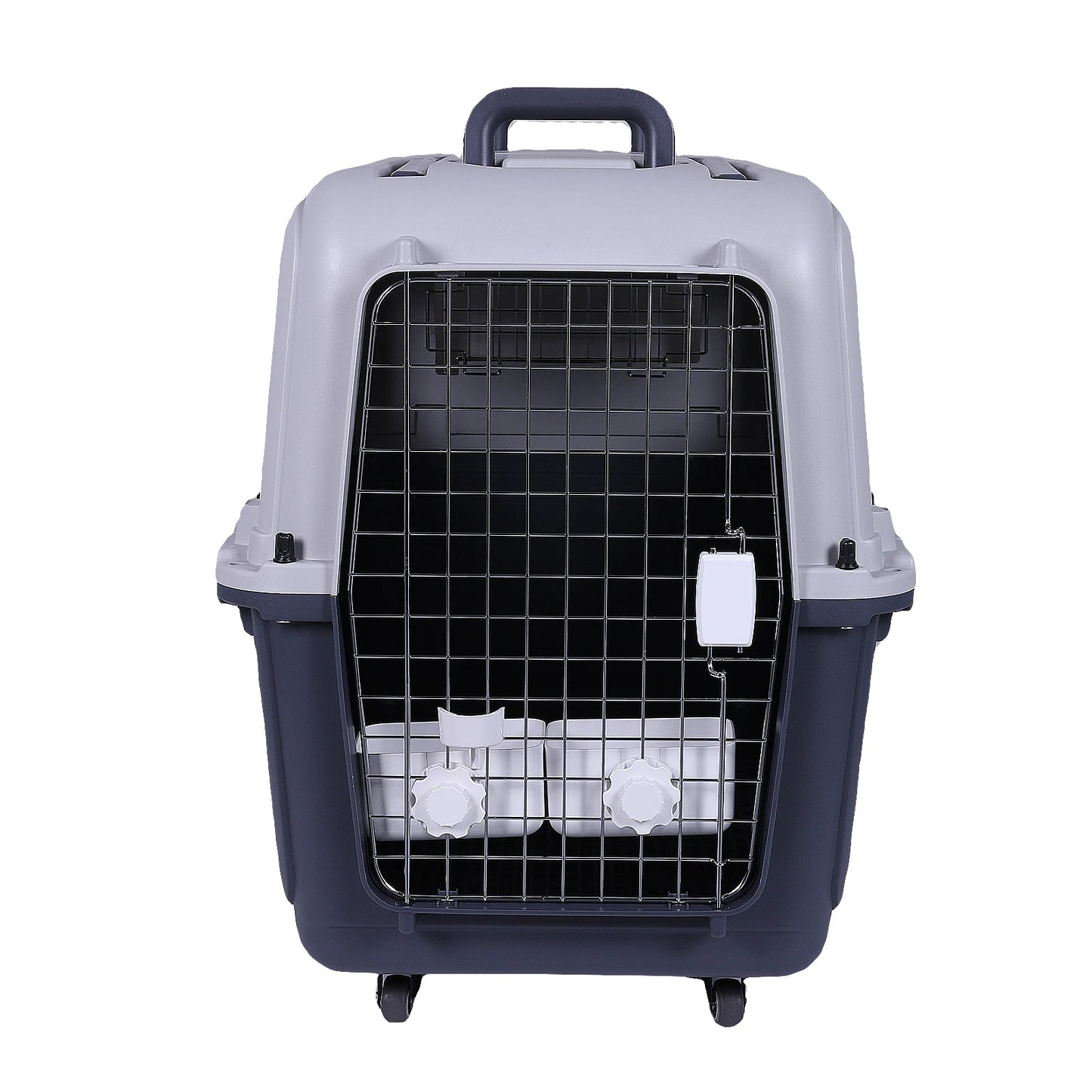 Cats Pet Travel Carrier Length 33in/Width 21.6in/Height 25.2in with Handle & Metal Door Pet Carrier & Crate for Puppies Kittens