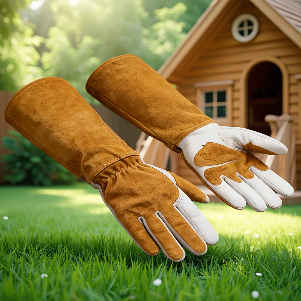 1 Pair of Durable Unisex Gardening Gloves, Reinforced Puncture-Resistant, Comfortable and Breathable, Suitable for Garden Pruning, Plant Care, Weeding, Farming, Outdoor Camping, and Everyday Garden Work. Available in Multiple