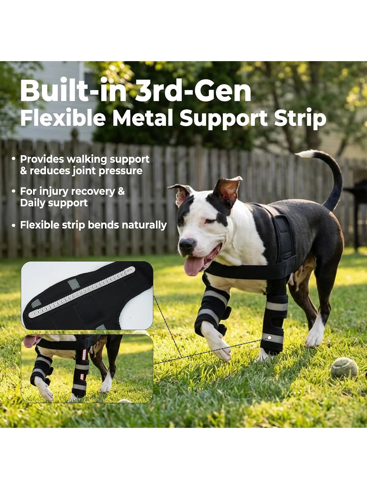 Dog Leg Brace for Front, Dogs Elbow Protector with Hook-Loop Fastening Elbow Brace for Joint Support Walking Assistance,Dropship