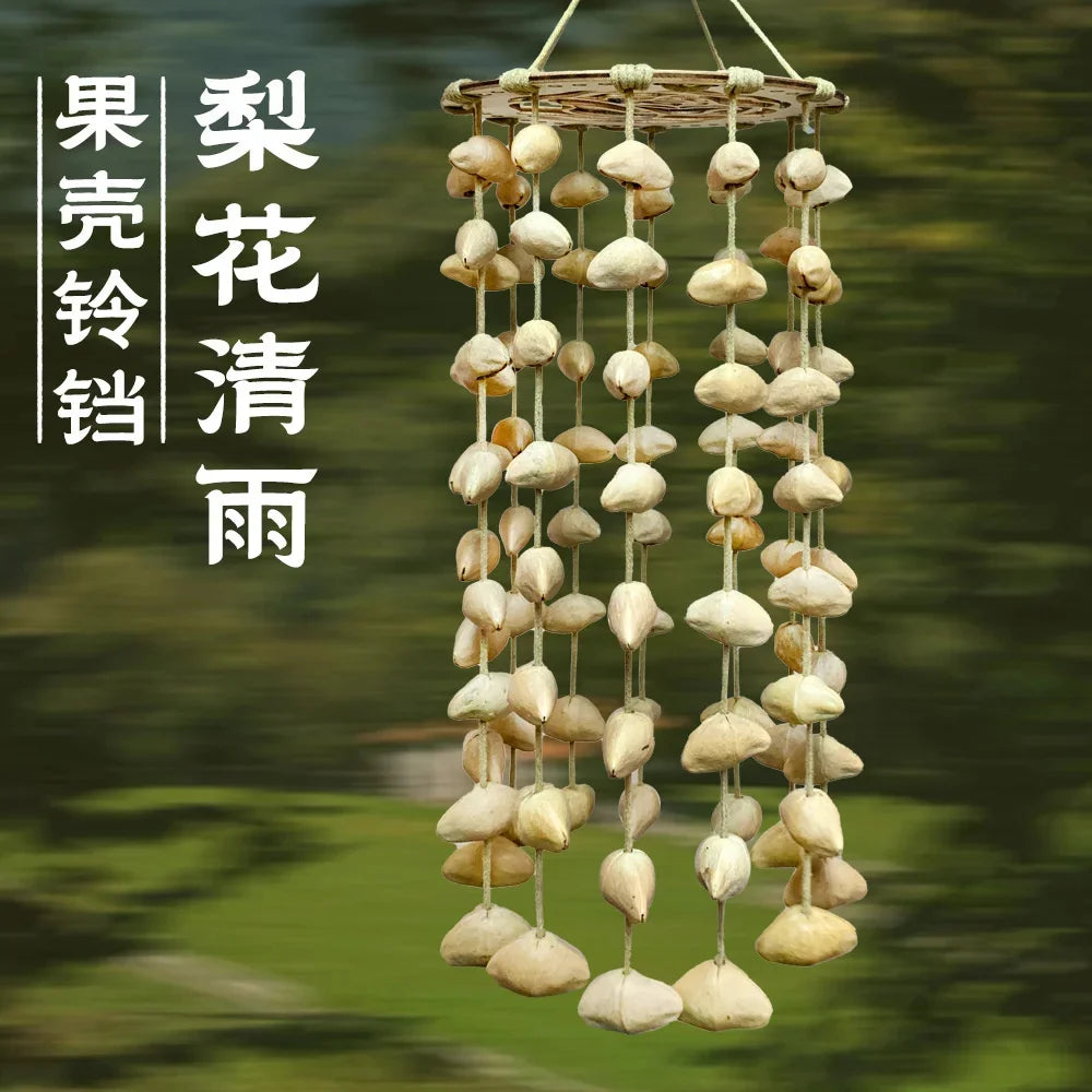 Natural Indonesian Seed Shell Hand Bell Wind Chime For Meditation Sound Therapy Yoga Altar Home Decor Boho Gift For Women