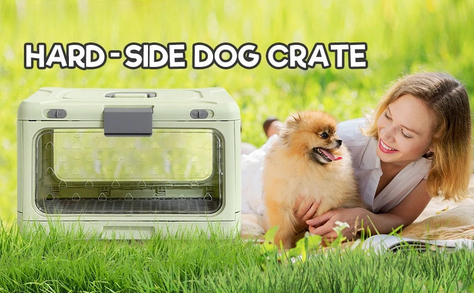 Portable Cat Carrier Pet Airline Crat Foldable Cat Kennel Dog Suitcase Outdoor Car Carry Box Dog Crate for Small Dog Pet Carrier