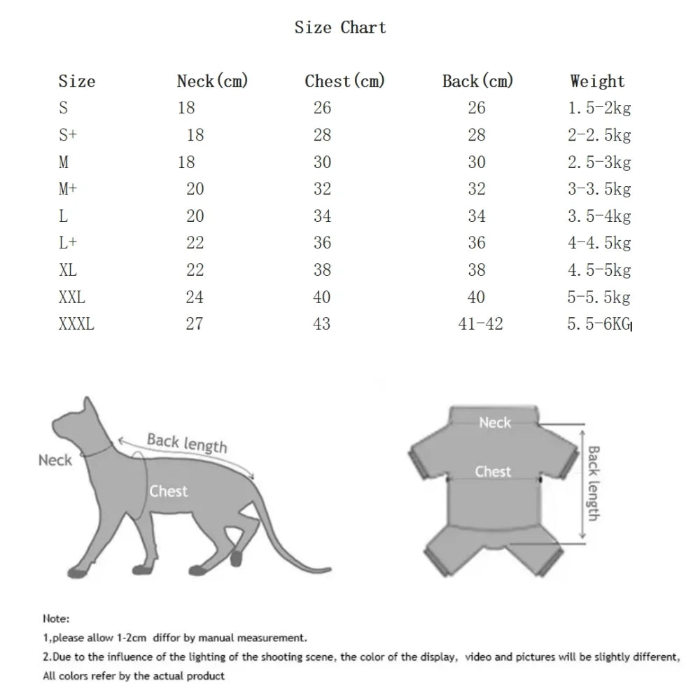 Fleece Coat for Sphynx Cat Warm Sweatshirt 4-legged Jumpsuit for Kittens Dogs soft Loungewear for Male Cat Devon Rex Sweater